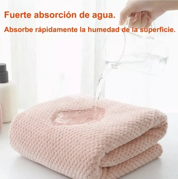 SET 6 TOALLAS DE BAÑO MICROFIBRA ALTA CALIDAD SECADO RAPIDO - 7