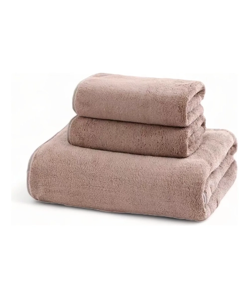 TOALLAS 50X90 CM PACK DE 2 COLOR ROSA PALO - 1