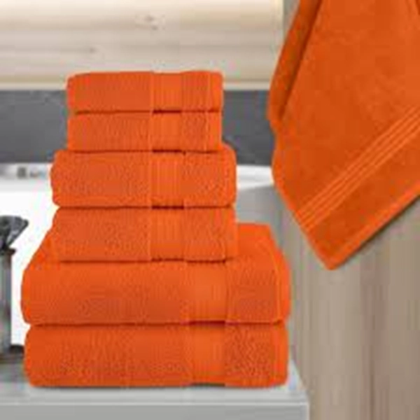 TOALLA BAÑO + MANO ALGODON BY CANNON 350 G COLOR NARANJA LISO - 2