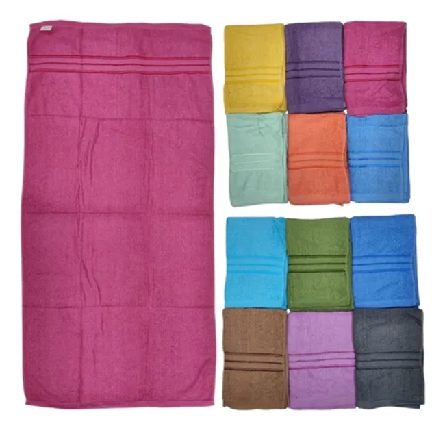 PACK 6 TOALLAS DE CABELLO ALGODON 100X50 CM MUNDO TOALLAS - 1
