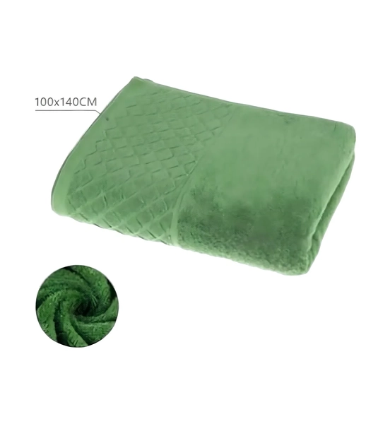 TOALLA EXTRA GRANDE 100X140 CM 100% ALGODON COLOR VERDE LISO - 2