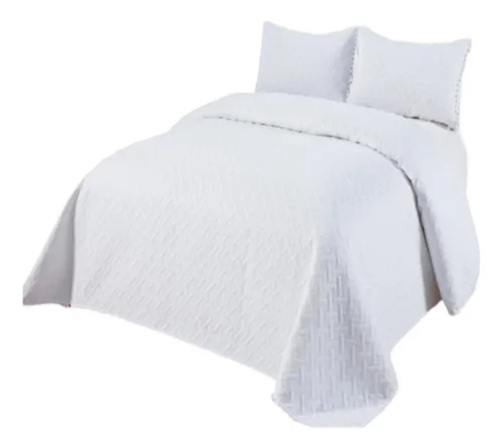 CUBRECAMA VERANO POMPONES ELEGANTE 2 PLAZAS L6 - 1