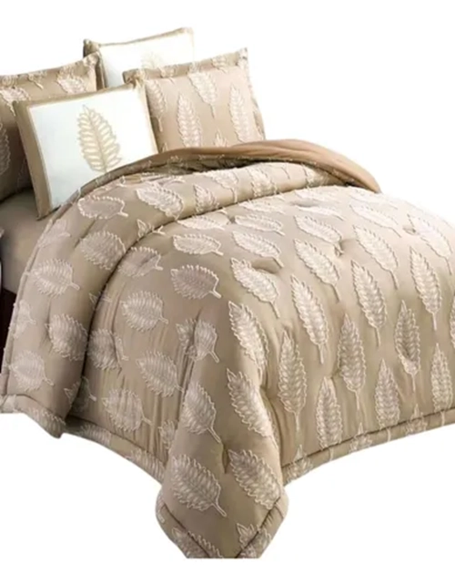 CUBRECAMA QUILT VERANO 2 PLAZAS HOJAS DISEÑO - 1