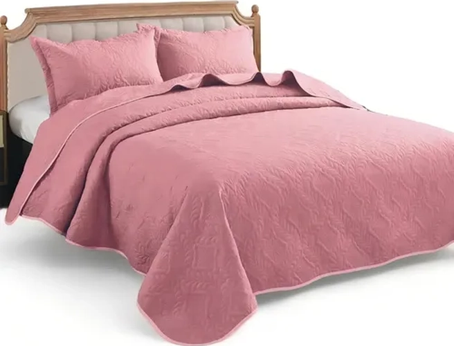 QUILT VERANO KING PALO ROSA 270X250CM GENE RICA - 3