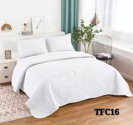 CUBRECAMA QUILT VERANO 2 PLAZAS COLOR BLANCO - 2