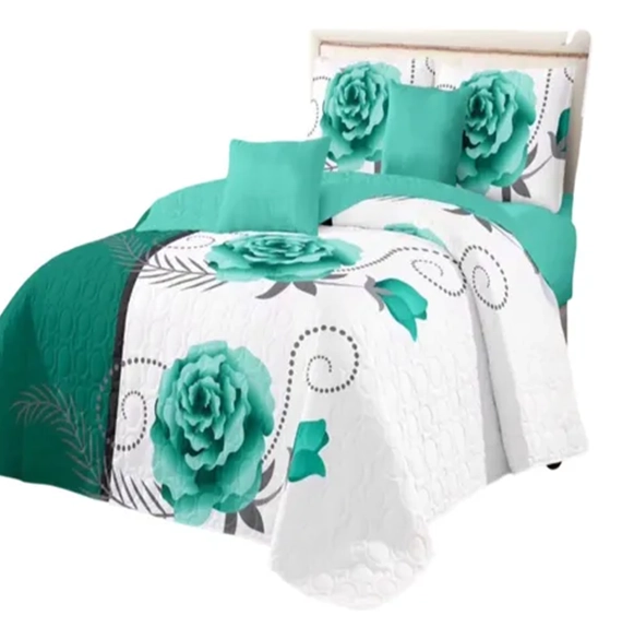 CUBRECAMA QUILT 2 PLAZAS PRIMAVERA VERANO DISEÑO A - 1