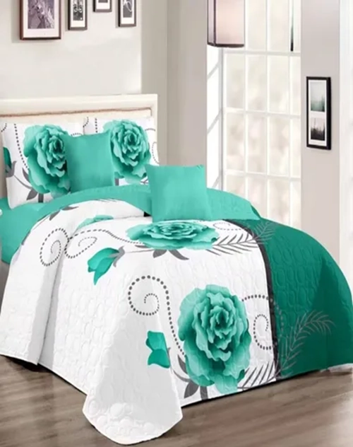 CUBRECAMA QUILT 2 PLAZAS PRIMAVERA VERANO DISEÑO A - 2
