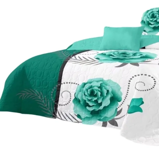 CUBRECAMA QUILT 2 PLAZAS PRIMAVERA VERANO DISEÑO A - 3