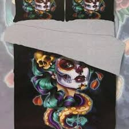 CUBRECAMA QUILT VERANO 2 PLAZAS CATRINA ESTAMPADO - 1