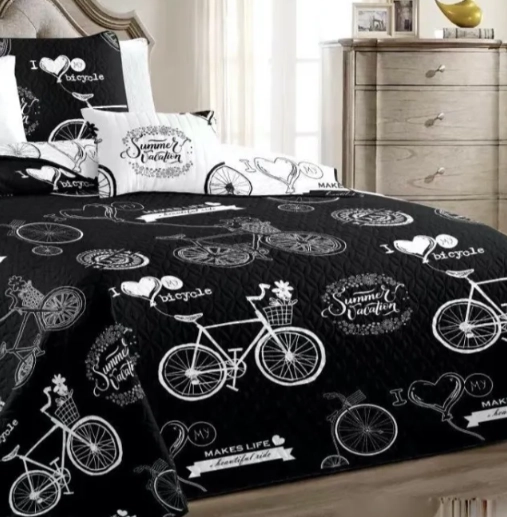 CUBRECAMA QUILT VERANO 2 PLAZAS COLOR GRIS - 3
