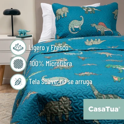 CUBRECAMA QUILT INFANTIL 1.5 PLAZA CASATUA VERDE - 2