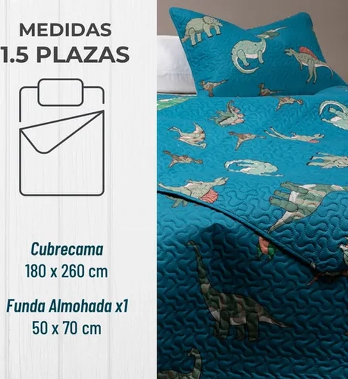 CUBRECAMA QUILT INFANTIL 1.5 PLAZA CASATUA VERDE - 5