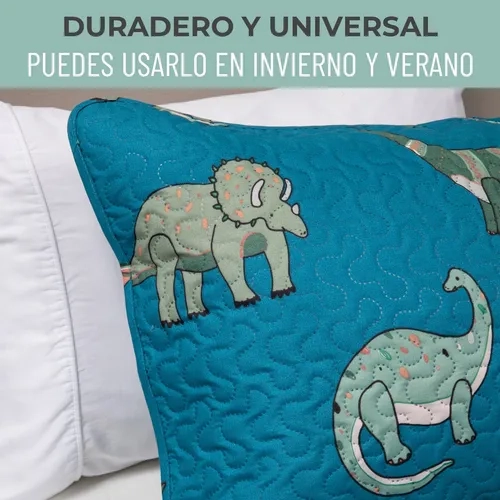 CUBRECAMA QUILT INFANTIL 1.5 PLAZA CASATUA VERDE - 6