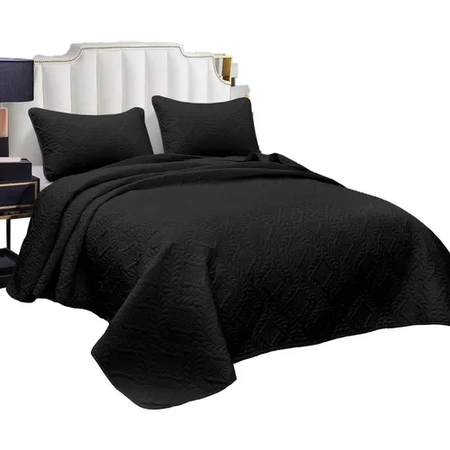 CUBRECAMA VERANO QUILT 2 PLAZAS LISOS VARIOS COLORES - 2