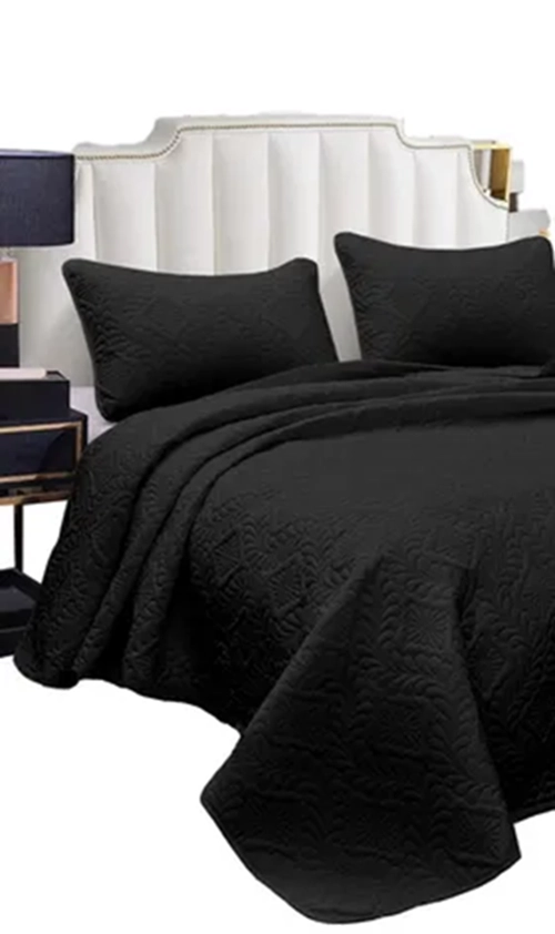 CUBRECAMA VERANO QUILT 2 PLAZAS LISOS VARIOS COLORES - 3
