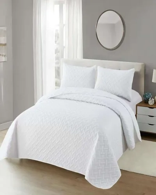 CUBRECAMA QUILT VERANO KING BLANCO - 2