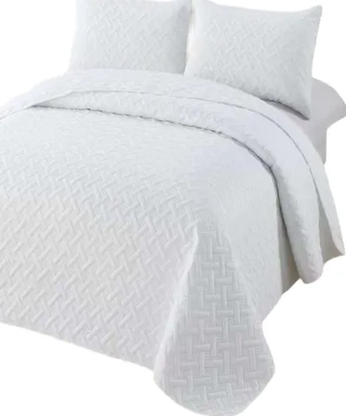 CUBRECAMA QUILT VERANO KING BLANCO - 3