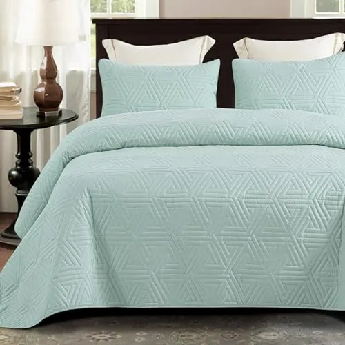 CUBRECAMA QUILT VERANO 2 PLAZAS VARIOS COLORES - 3