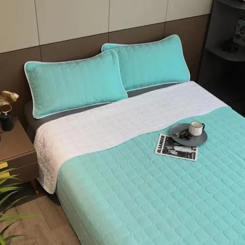 CUBRECAMA QUILT KING BICOLOR VARIOS COLORES - 2
