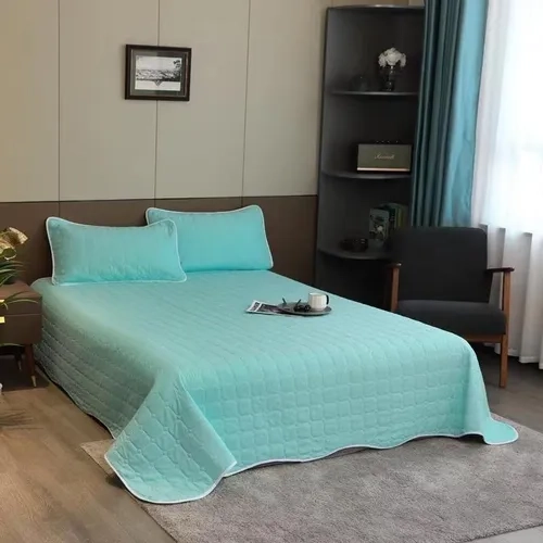 CUBRECAMA QUILT KING BICOLOR VARIOS COLORES - 3