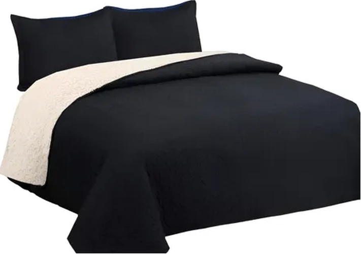 CUBRECAMA QUILT SHERPA 2 PLAZAS UNICOLOR - 2