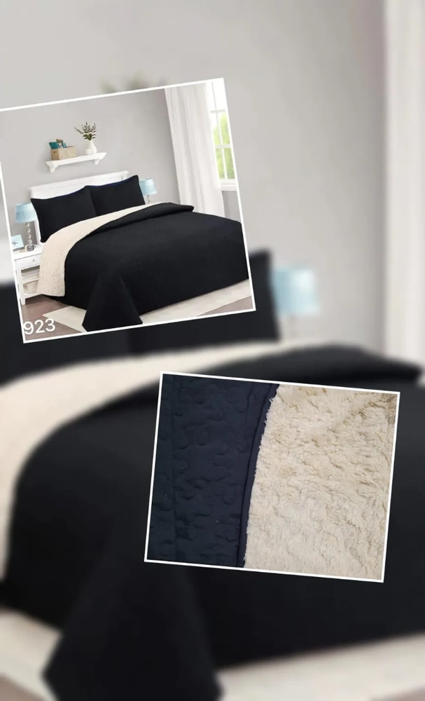 CUBRECAMA QUILT SHERPA 2 PLAZAS UNICOLOR - 3