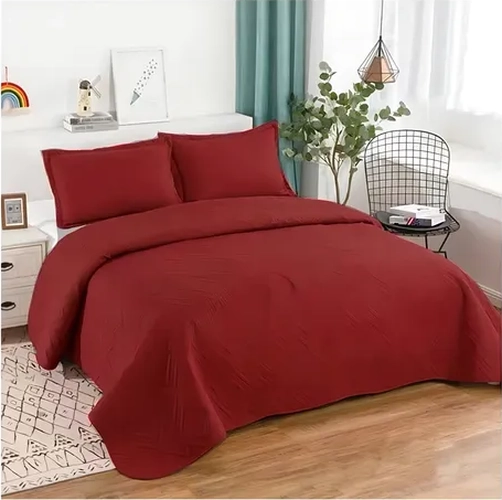 CUBRECAMA QUILT VERANO KING COLOR BURDEO - 2