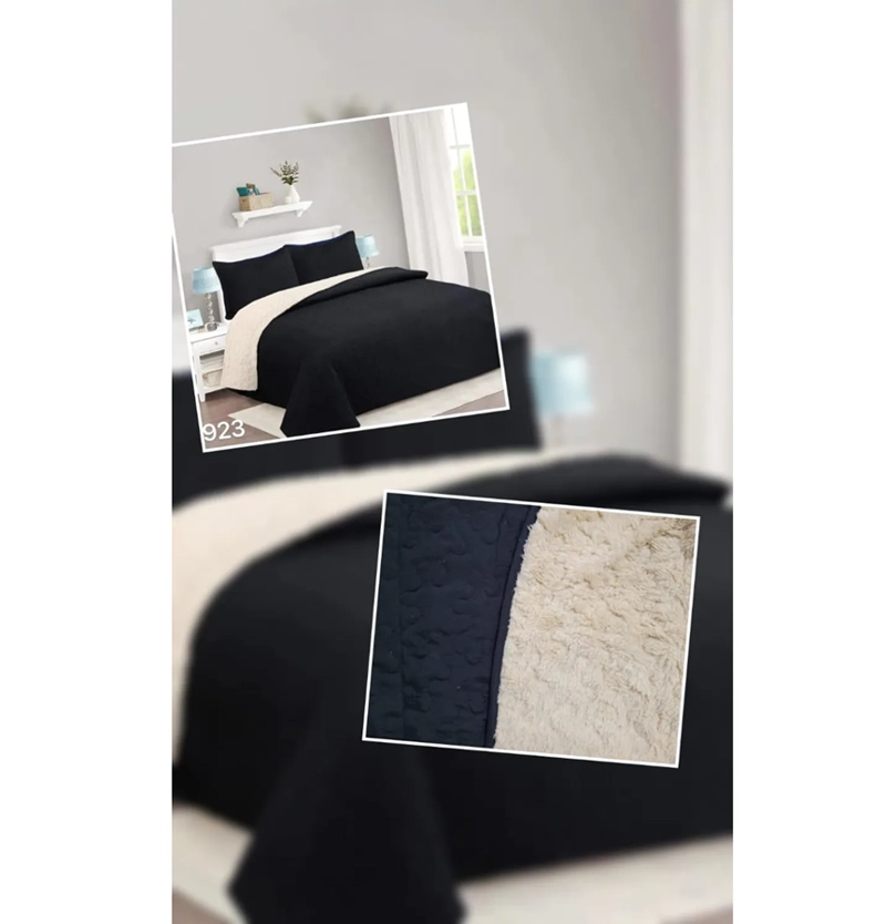 CUBRECAMA QUILT SHERPA KING UNICOLOR - 2