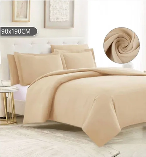 PACK 2 JUEGOS SABANAS 1 PLAZA 90X190 HOMEY BEIGE LISO - 3