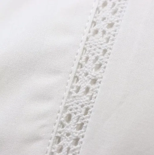 KIT SABANAS Y FUNDAS BRODERIE CLASSIC 144 HILOS COLOR BLANCO - 2