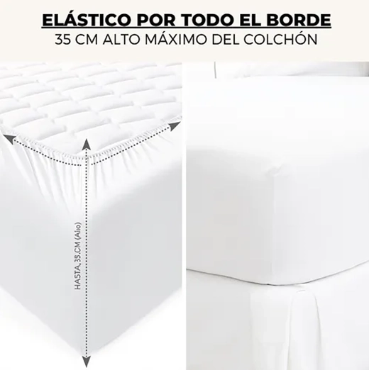 SABANAS HOTEL IRISH HOME MICROFIBRA SUPER KING COLOR BLANCO - 3
