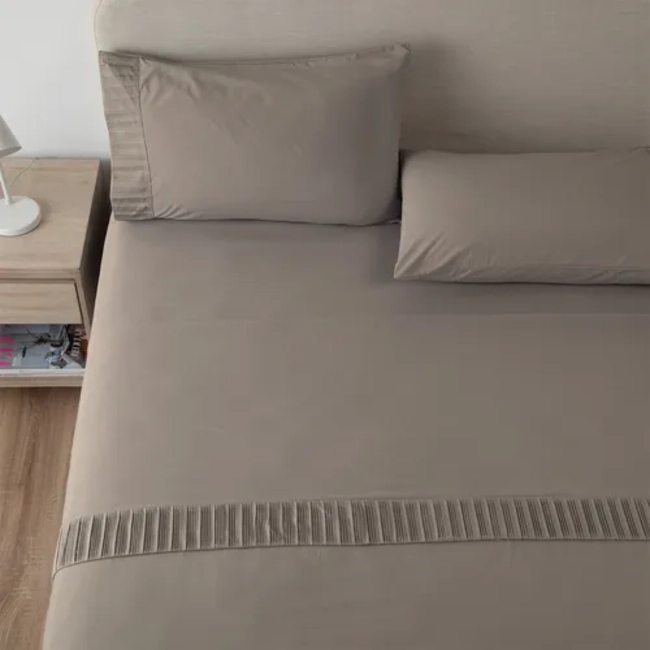 SABANAS CASATUA HOTEL FUNDA ALMOHADA 2 PLAZAS COLOR BEIGE - 1