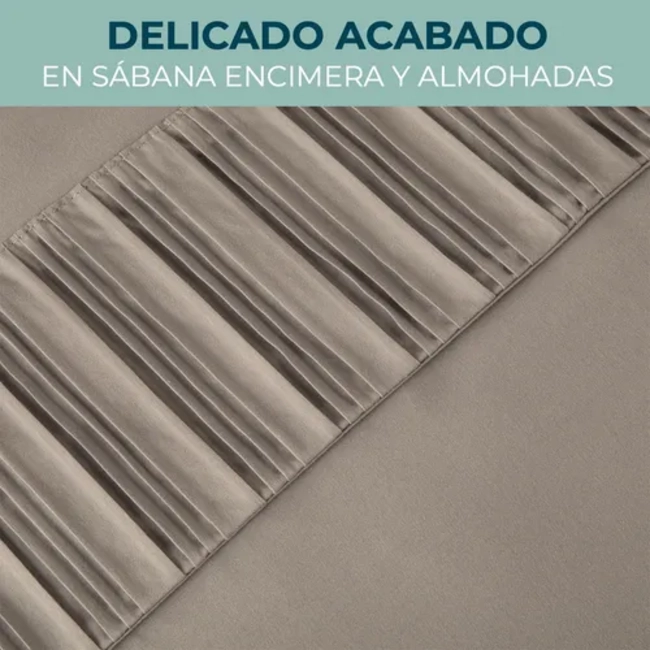 SABANAS CASATUA HOTEL FUNDA ALMOHADA 2 PLAZAS COLOR BEIGE - 4
