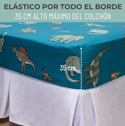 SABANAS INFANTIL CASATUA 1.5 PLAZA COLOR AZUL - 4