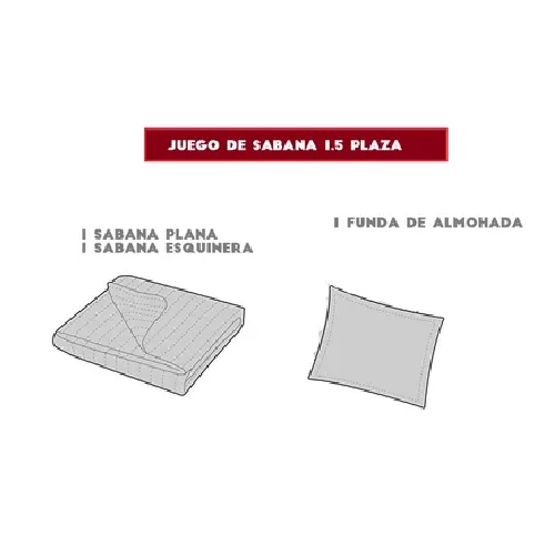 JUEGO SABANA 1.5 PLAZA ESTAMPADO FLORES COLOR BLANCO - 2