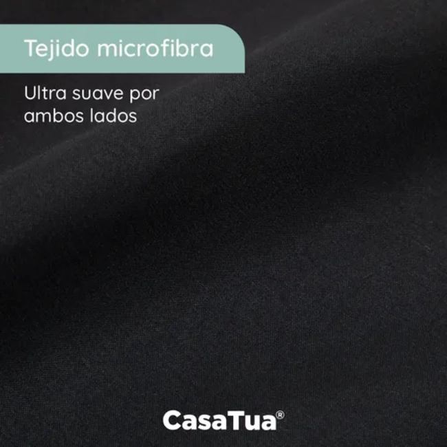 SABANA 1800 HOTEL ULTRA SUAVE FUNDA BORDADA KING COLOR NEGRO - 6