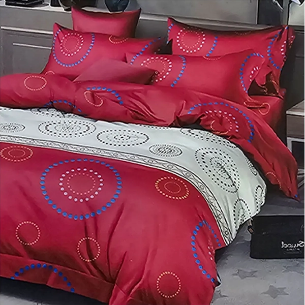 SABANA 800 HILOS 2 PLAZAS ESTILO AMERICANO COLOR ROJO - 1
