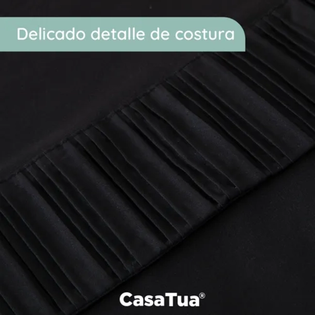 SABANAS CASATUA HOTEL FUNDA ALMOHADA 2 PLAZAS COLOR NEGRO - 4