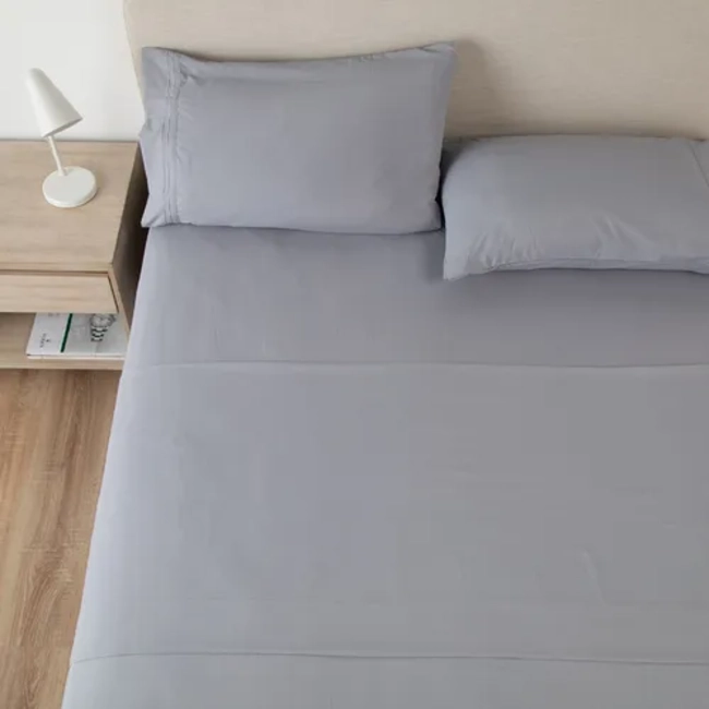 SABANA 1800 HOTEL ULTRA SUAVE FUNDA BORDADA KING COLOR GRIS - 1