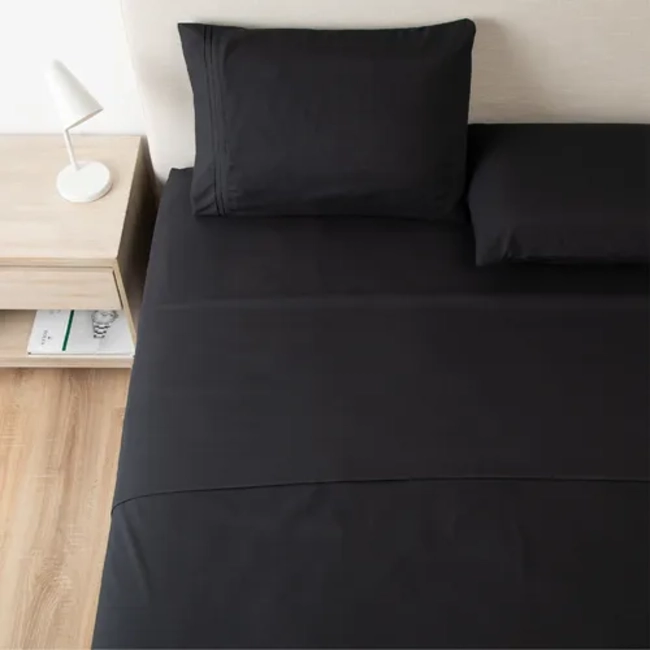 SABANA 1800 HOTEL ULTRA SUAVE FUNDA BORDADA 2 PLAZAS COLOR NEGRO - 1