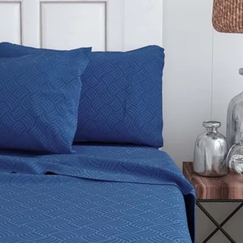 SET SABANAS 210 HILOS KING 2.5 PLAZAS 22 CM COLOR AZUL - 3
