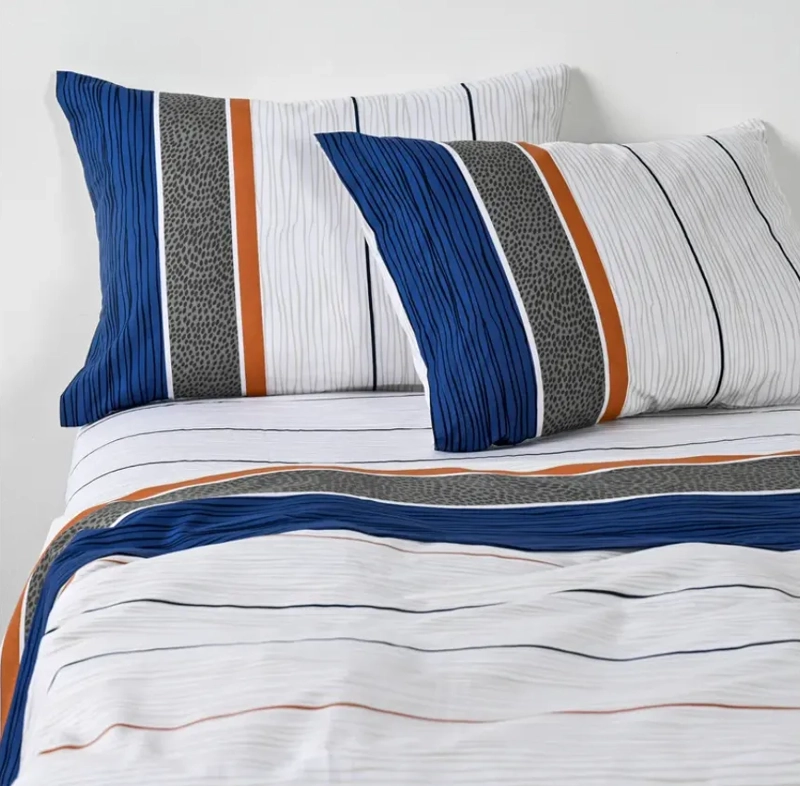 KIT SABANA KING CANNON 144 HILOS + 2 ALMOHADAS BLUESMIST - 1