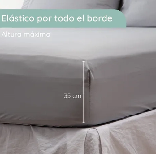 SABANA 1800 HOTEL ULTRA SUAVE FUNDA BORDADA SUPER KING GRIS - 3