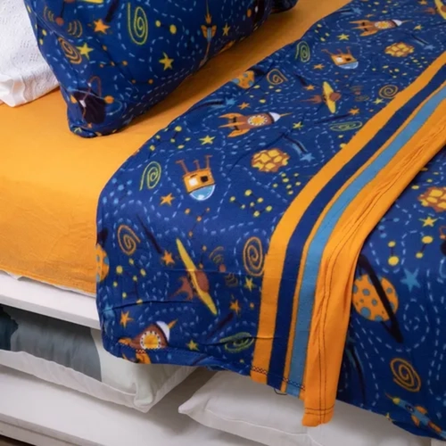 SABANA POLAR INFANTIL DORAL 1.5 PLAZA COLOR AZUL ROCKET - 1