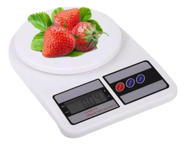 BALANZA DIGITAL COCINA 10KG COLOR BLANCO - 2