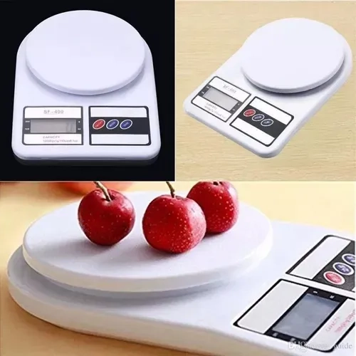 BALANZA DIGITAL COCINA 10KG COLOR BLANCO - 3