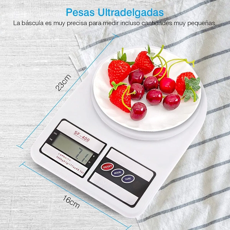 BALANZA DIGITAL COCINA 10KG ALIMENTOS - 3
