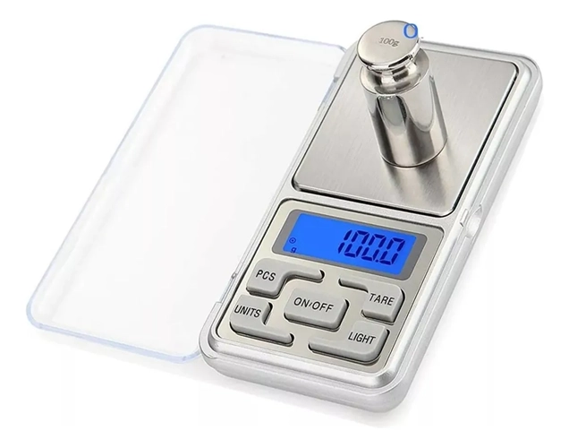 MINI BASCULA DIGITAL 0.1G A 500G HAINA COLOR NEGRO - 1