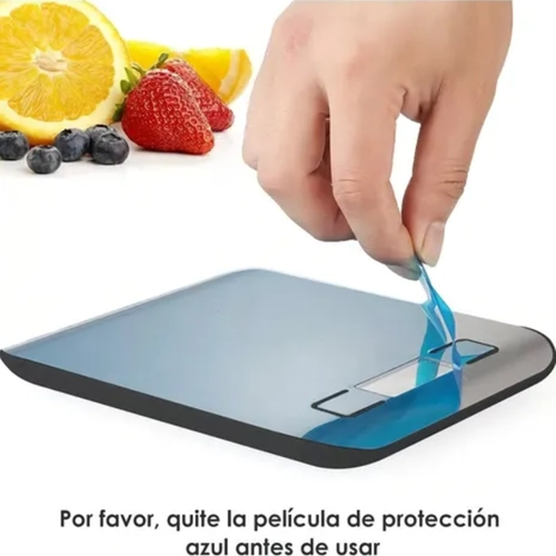 BALANZA COCINA DIGITAL ACERO 5KG COLOR PLATEADO - 2