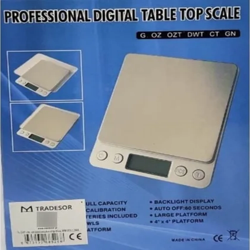 PESA PROFESIONAL DIGITAL COCINA 500G COLOR GRIS - 4